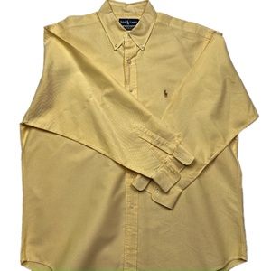 Canary * Polo Ralph Lauren Classic Yarmouth Fit Long Dress Sleeve Shirt - 17.5